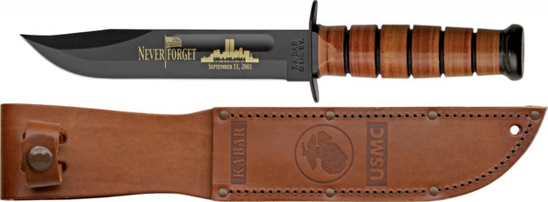 Ka-bar U.S.M.C. 9/11 Never For - Click Image to Close